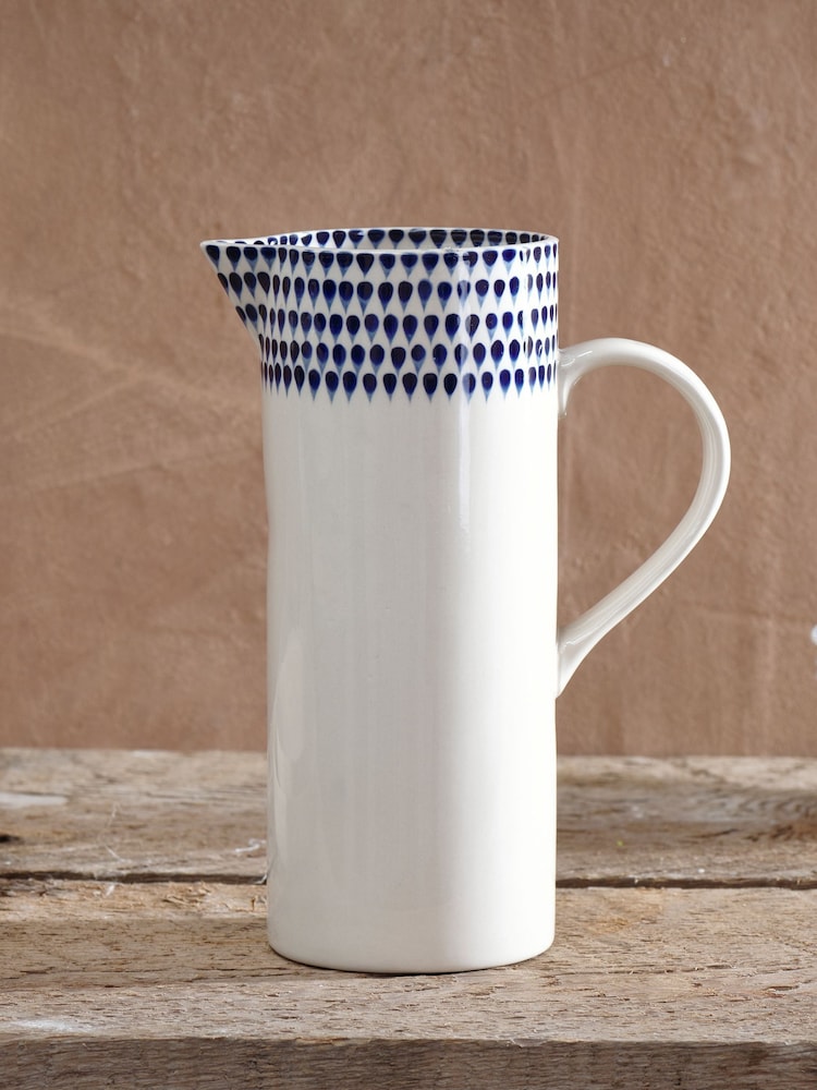 Nkuku Blue Drop Jug - Image 1 of 3