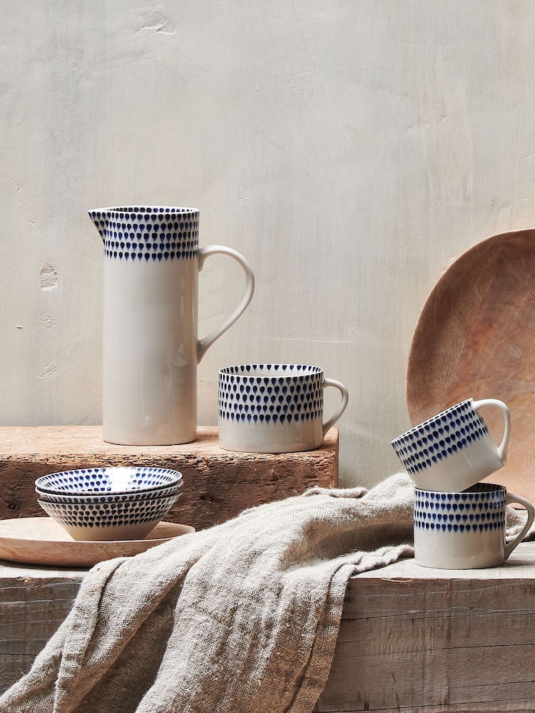 Nkuku Blue Drop Jug - Image 2 of 3