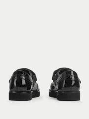 Schwarzes Lackleder - Start Rite Cosmos Glänzende Mary Jane Schuhe mit Klettriemen für die Schule - Bild 9 von 9