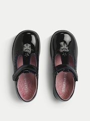 Start-Rite Girls Charlotte Patent T-bar Rip Tape Shiny School Black Shoes - Image 4 of 5