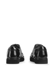 Start-Rite Luna Closed Lace-Up Shiny Patent Chunky Soled School Black Shoes - Bild 5 von 7