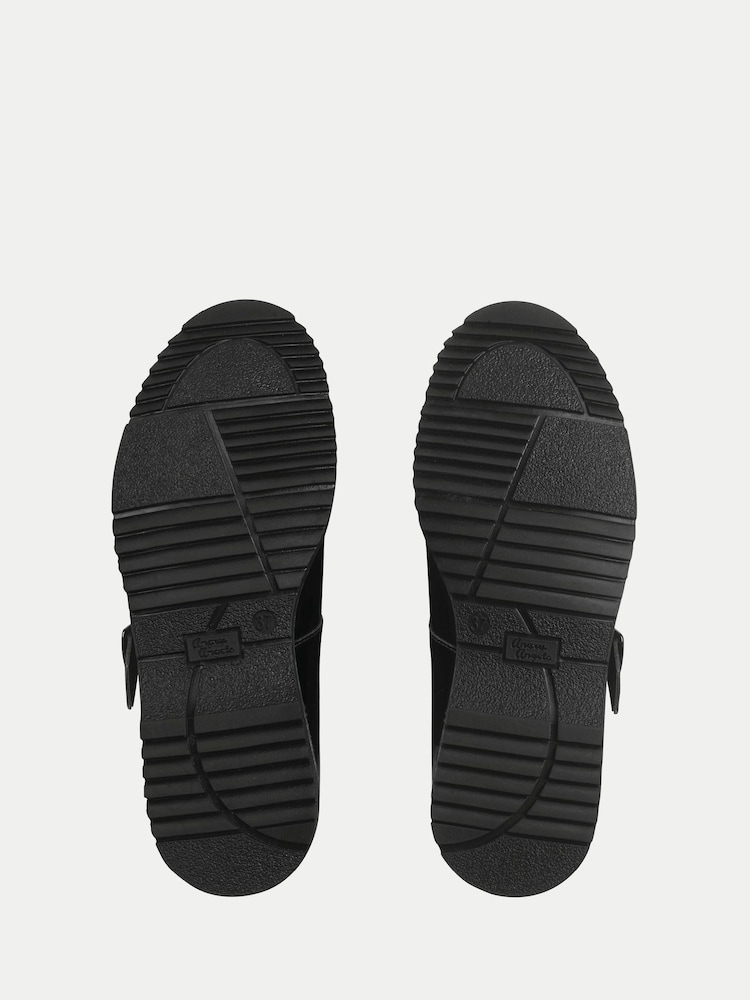 Start-Rite Girls Embrace Mary Jane Buckle Chunky Stitch Down School Black Shoes - Image 5 of 5