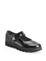 Start-Rite Girls Cosmos Shiny Mary Jane Rip-Tape School Black Shoes - Image 3 of 6