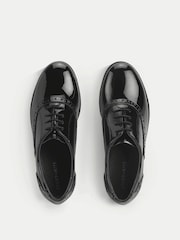Start-Rite Girls Hermione Patent Lace-Up Oxford Style Closed School Black Shoes - Image 6 of 7