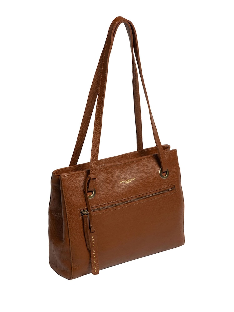 Pure Luxuries London Stratford Leather Brown Handbag - Image 2 of 9