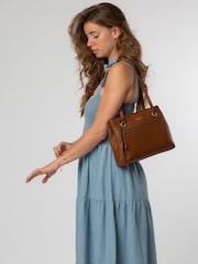 Pure Luxuries London Stratford Leather Brown Handbag - Image 7 of 9
