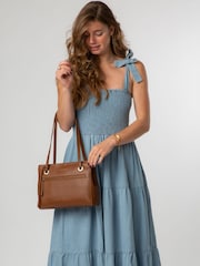 Pure Luxuries London Stratford Leather Brown Handbag - Image 9 of 9