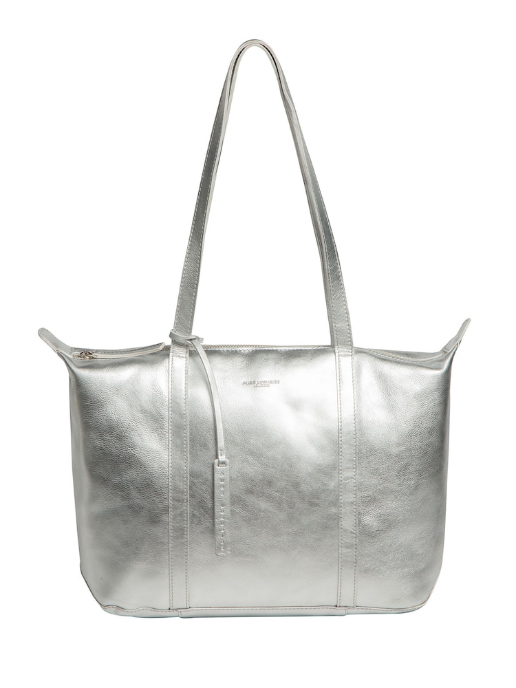 Pure Luxuries London Metallic Alcester Leather Tote Bag - Image 1 of 10