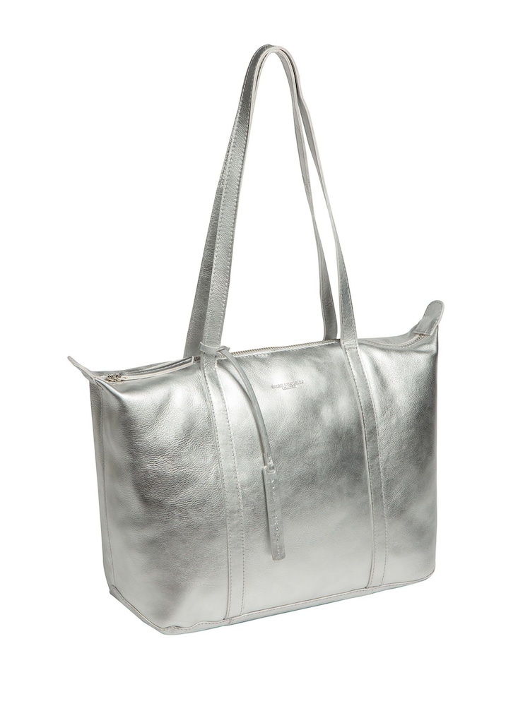 Pure Luxuries London Metallic Alcester Leather Tote Bag - Image 2 of 10