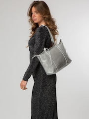 Pure Luxuries London Metallic Alcester Leather Tote Bag - Image 7 of 10