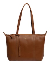 Pure Luxuries London Alcester Leather Brown Tote Bag - Image 1 of 10