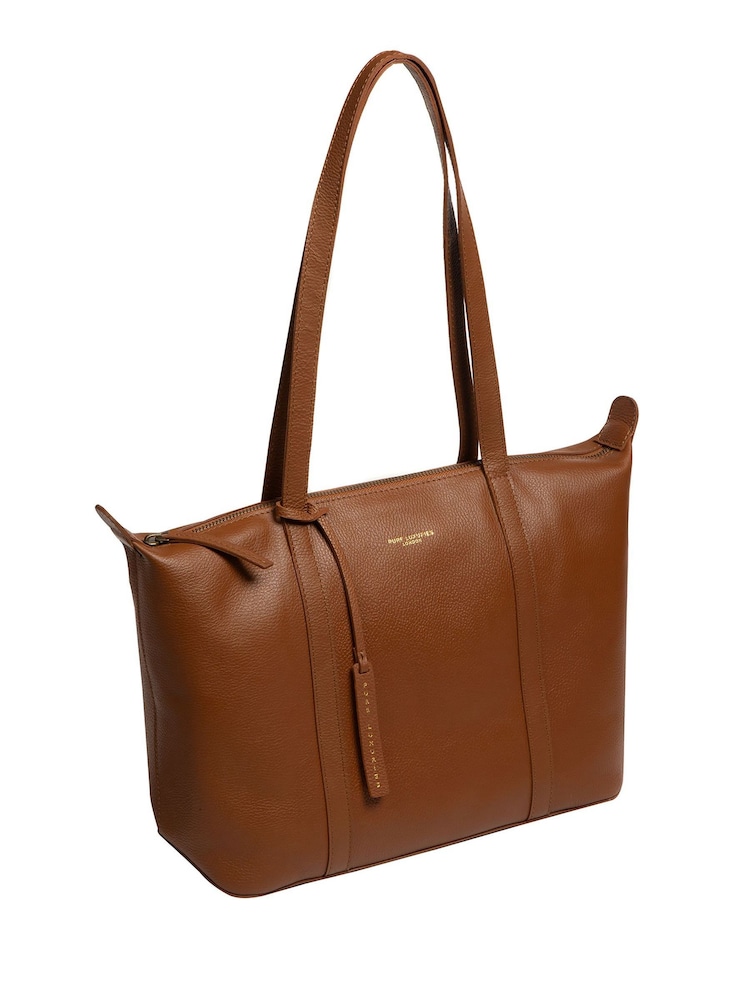 Pure Luxuries London Alcester Leather Brown Tote Bag - Image 2 of 10