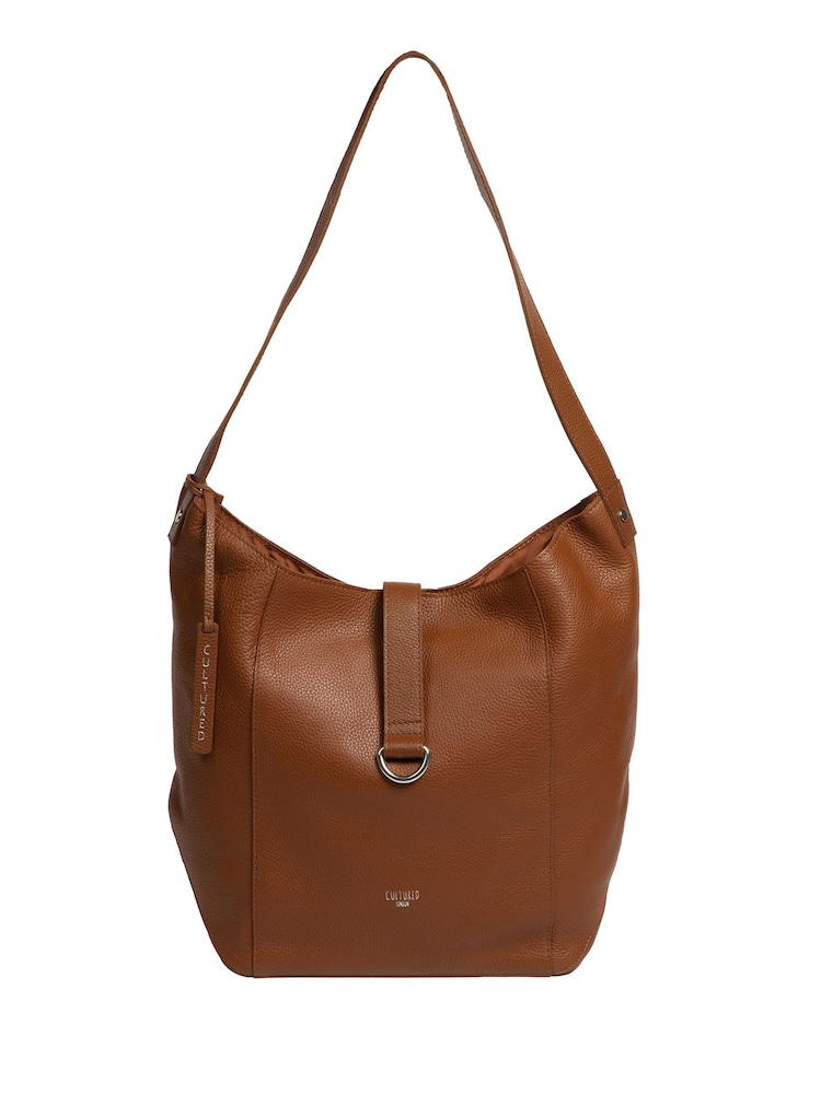 Cultured London Leilani Leather Shoulder Brown Bag - Image 1 of 8