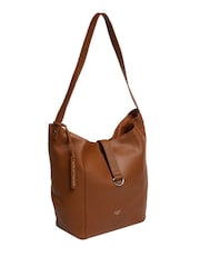Cultured London Leilani Leather Shoulder Brown Bag - Image 2 of 8