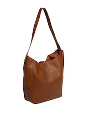 Cultured London Leilani Leather Shoulder Brown Bag - Image 3 of 8