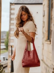 Pure Luxuries London Red Colette Leather Handbag - Image 1 of 9