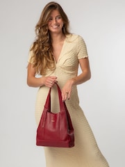 Pure Luxuries London Red Colette Leather Handbag - Image 4 of 9
