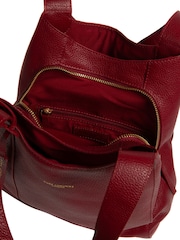 Pure Luxuries London Red Colette Leather Handbag - Image 9 of 9