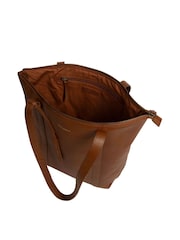 Pure Luxuries London Banbury Leather Brown Tote Bag - Image 4 of 8
