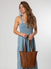 Pure Luxuries London Banbury Leather Brown Tote Bag - Image 8 of 8