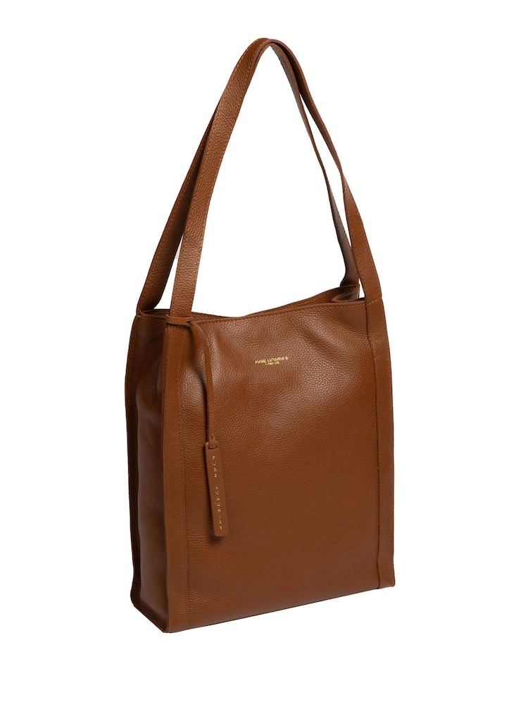 Pure Luxuries London Brighton Leather Tote Brown Bag - Image 2 of 8