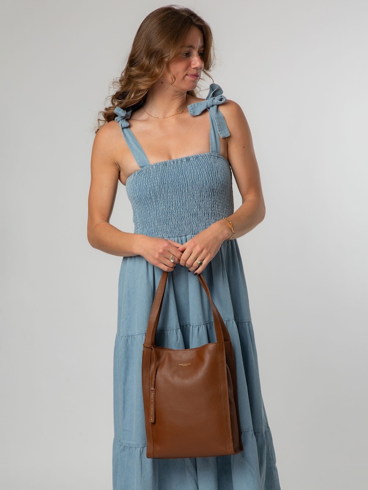 Pure Luxuries London Brighton Leather Tote Brown Bag - Image 8 of 8