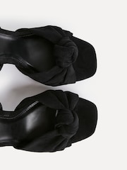 Linzi Black Ruba Platform Heels With Knotted Front Strap - Image 5 of 5