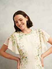Hobbs Cream Kim Silk Dress - Image 3 of 4