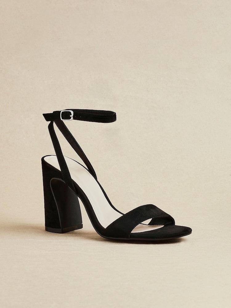 Linzi Black Trance Block Heel Sandals - Image 1 of 5
