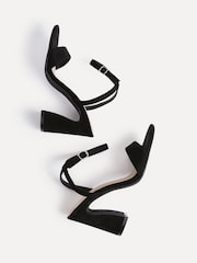 Linzi Black Trance Block Heel Sandals - Image 5 of 5