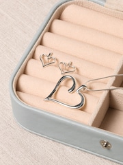 Simply Silver Silver Tone Open Heart Pendant Necklace - Image 3 of 6