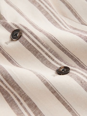 Neutral Stripe Linen Rich V-Neck Waistcoat - Image 8 of 8