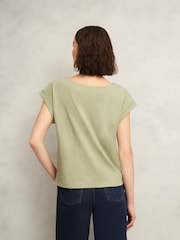 Hobbs Green Alycia Slub T-Shirt - Image 2 of 4
