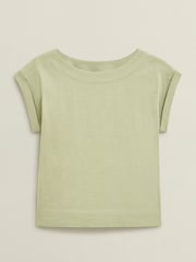 Hobbs Green Alycia Slub T-Shirt - Image 4 of 4