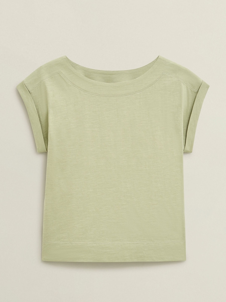 Hobbs Green Alycia Slub T-Shirt - Image 4 of 4