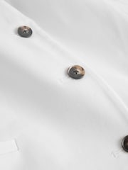 White Linen Rich V-Neck Waistcoat - Image 7 of 8