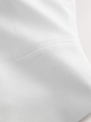 White Linen Rich V-Neck Waistcoat - Image 8 of 8