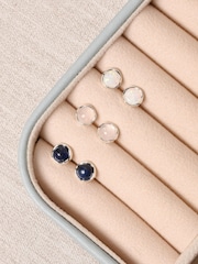 Simply Silver Silver Tone Semi Precious Opal Stud Earrings - Image 2 of 5