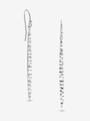 Simply Silver Silver Tone Long Fishook Drop Earrings - Image 1 of 3