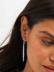 Simply Silver Silver Tone Long Fishook Drop Earrings - Image 3 of 3