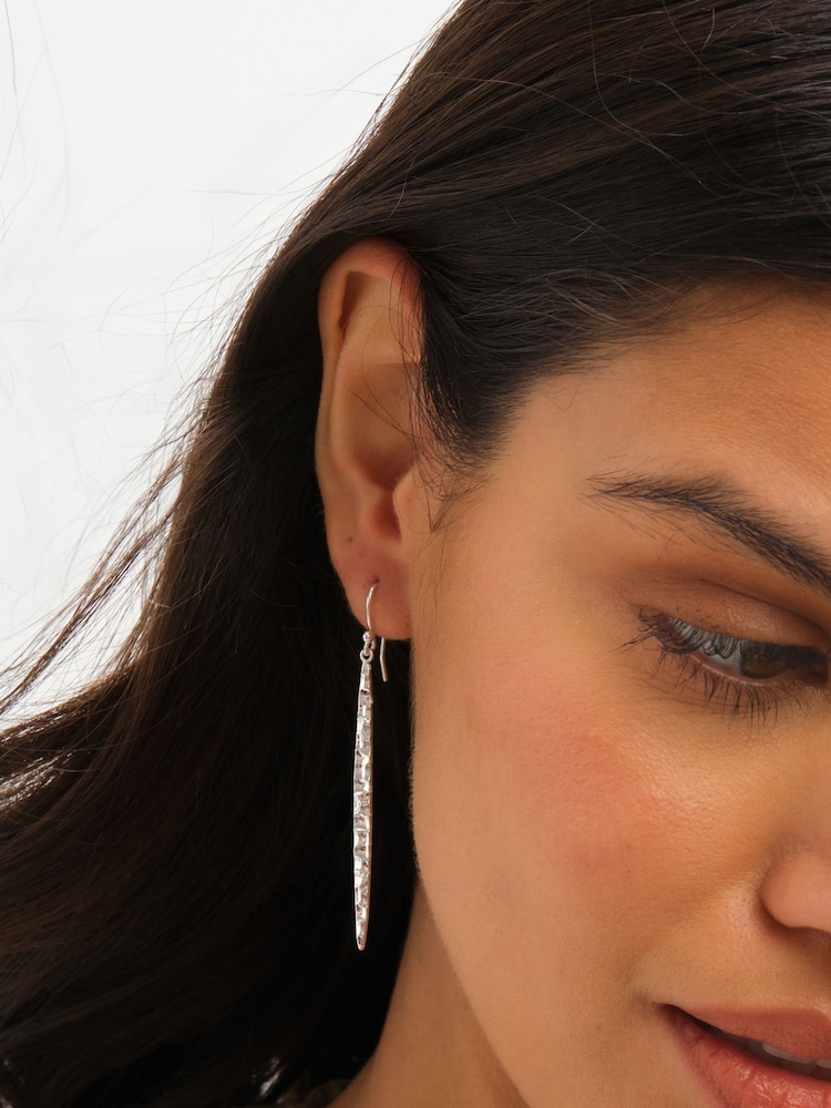 Simply Silver Silver Tone Long Fishook Drop Earrings - Image 3 of 3