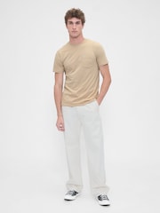 Gap Beige Pocket Crew Neck Short Sleeve T-Shirt - Image 3 of 4