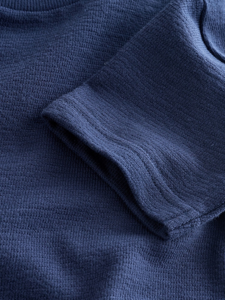 כחול כהה - Short Sleeve Textured T-Shirt (3mths-7yrs) - תמונה 4 מתוך 4 כחול כהה - Short Sleeve Textured T-Shirt (3mths-7yrs) - תמונה 4 מתוך 4