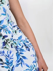 Gina Bacconi Gretel Floral Print Shift White Dress - Image 4 of 5
