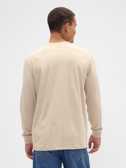 Gap Beige Long Sleeve Everyday T-Shirt - Image 2 of 5
