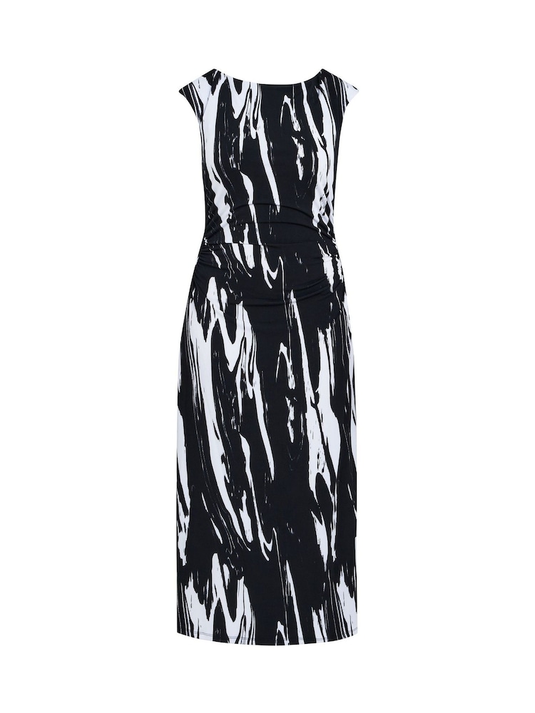 Gina Bacconi Lucia Abstract Print Black Dress - Image 6 of 6