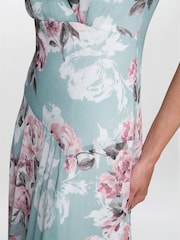 Gina Bacconi Blue India Print Dress - Image 4 of 6
