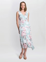 Gina Bacconi Blue India Print Dress - Image 5 of 6