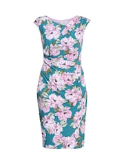 Gina Bacconi Green Martha Floral Print Dress - Image 6 of 6