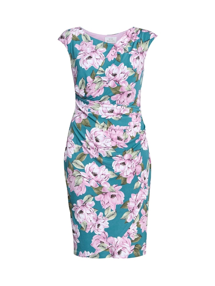 Gina Bacconi Green Martha Floral Print Dress - Imagen 6 de 6 Gina Bacconi Green Martha Floral Print Dress - Imagen 6 de 6